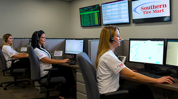 Associates working on their computers